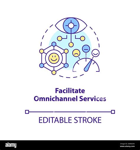 Facilitate Omnichannel Services Concept Icon Stock Vector Image Art