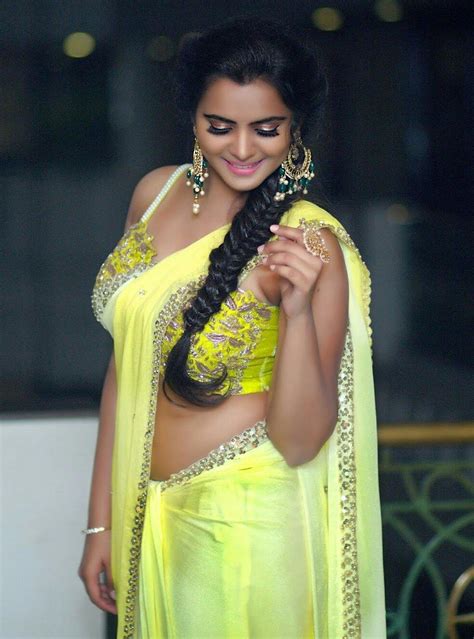 Manasa Himavarsha Hot Photos In Saree Actress Galaxy
