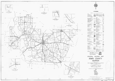 General Highway Map Irwin County Georgia 1956 Rose Library