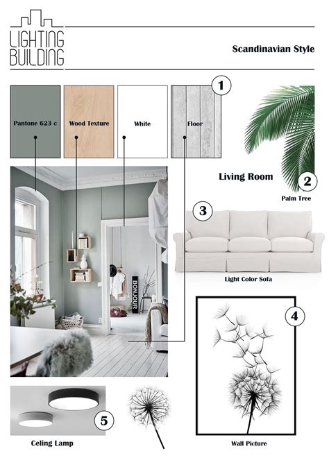 Scandinavian Stylemoodboard Interior Design Portfolio Layout