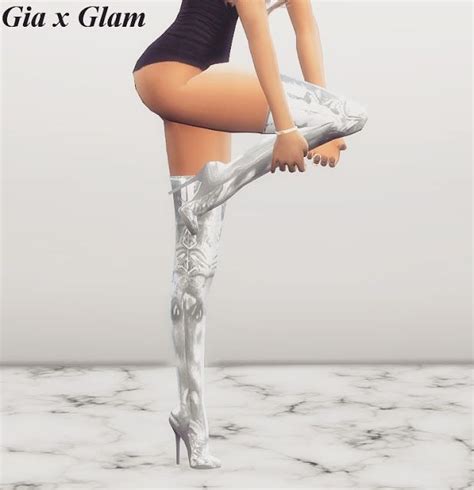 Sims 4 Ccs The Best Balenciaga Mirror Boots By Gia Scarpe