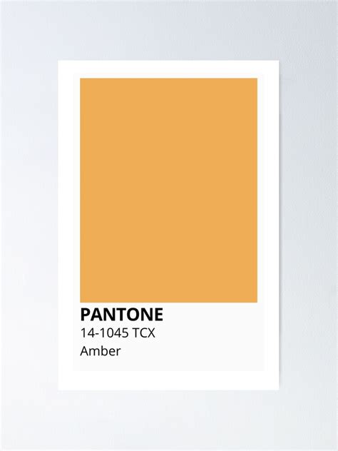 Pantone Amber Poster By Mychab Redbubble