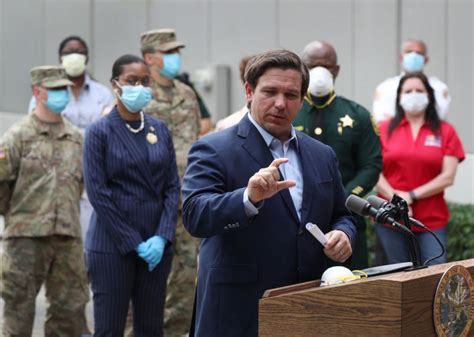 Florida Governor Ron Desantis Says Hes In No Rush To Lift