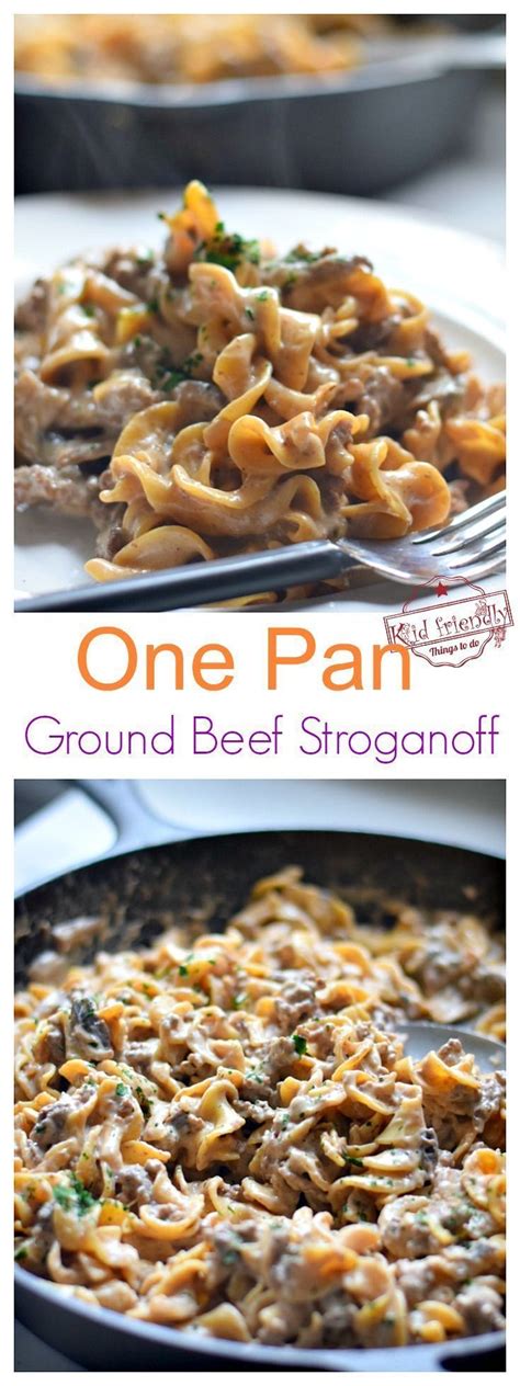 Ground Beef Stroganoff | Recipe | Ground beef stroganoff ...