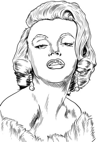 Marilyn Monroe Coloring Page Free Printable Coloring Pages