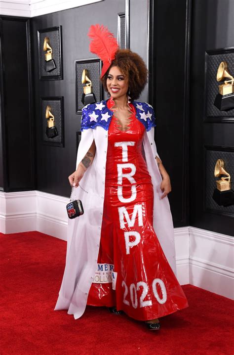 Singer Joy Villa Wears ‘trump 2020 Dress At The Grammy Awards