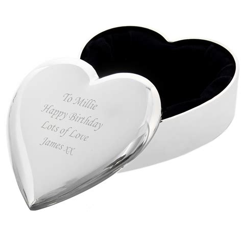 Personalised Heart Trinket Box GiftsMart