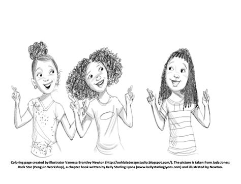 Jada Jones Rock Star Coloring Page Kelly Starling Lyons