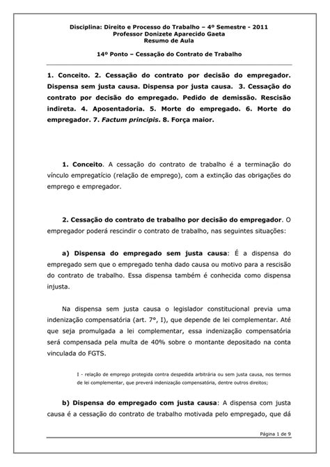 Modelo De Carta De Rescisão Indireta Pelo Empregado  Vários Modelos
