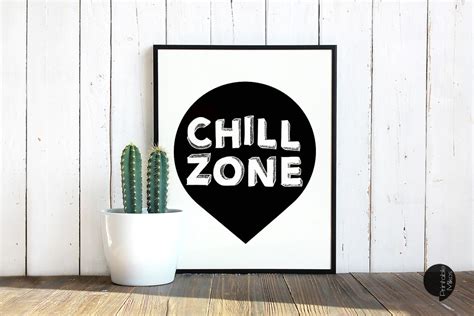 Chill Zone Chill Poster Classroom Printable Wall Art Relax Etsy