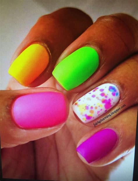 Pin By Elizabeth Dear On Color My World Neon Nail Designs Neon Nail