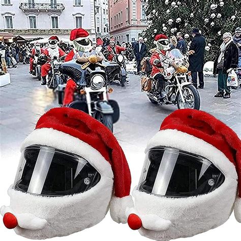 2 Pack Christmas Motorcycle Helmet Covers Motorbike Helmet Personalized