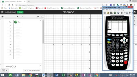 How To Calculate The Mean And Standard Deviation Using Desmos And Ti 84