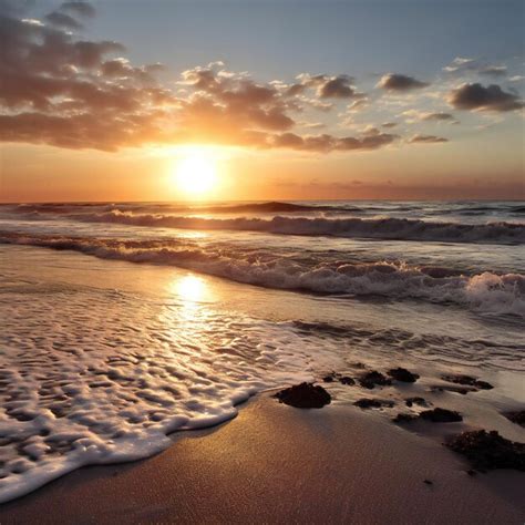 Premium Ai Image Sunset Over The Sea Beautiful Seascape Nature