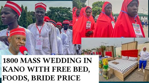 kano mass wedding kano state government officiate 1800 mass wedding for couples youtube