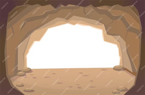 Premium Vector Cave Exit From The Caveillustration In Cartoon Style