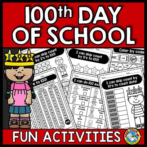 100th Day Of School Activities Kindergarten Math Worksheets Fun Packet