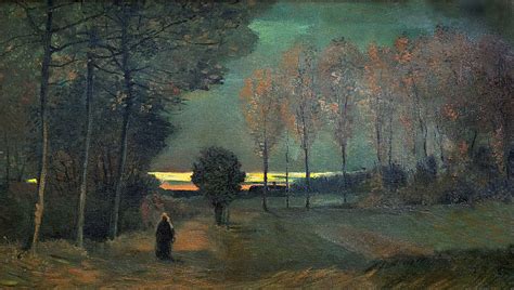 Autumn Landscape At Dusk — Vincent Van Gogh