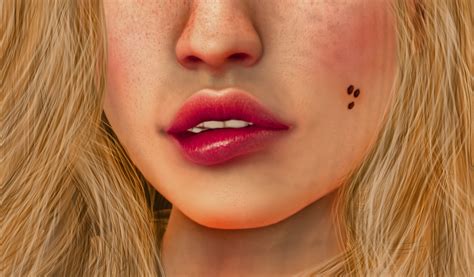 Lips Face Women Biting Lip Eyes Hidden Artwork Digital Art Closeup X Wallpaper