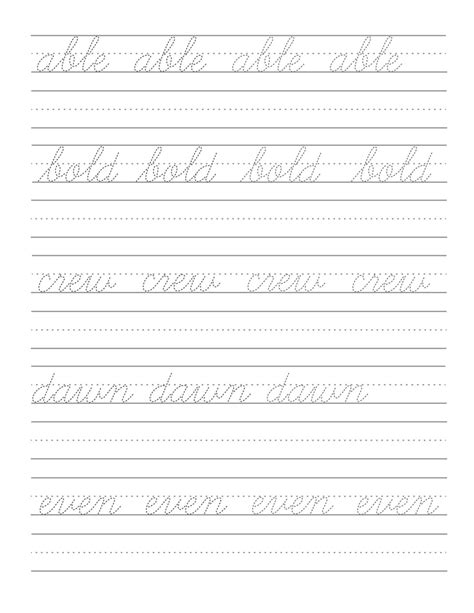 Cursive Writing Worksheets For Adults Pdf 18d