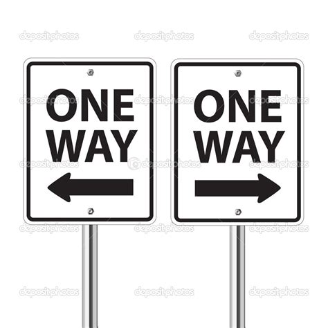 One Way Traffic Sign Stock Vector Image By ©pockygallery 48701681
