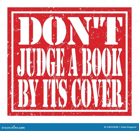 DON T JUDGE A BOOK By ITS COVER Text Written On Red Stamp Sign Stock Illustration