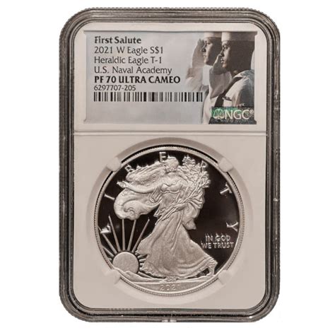 2021 W Type 1 American Silver Eagle Ngc Pf70 Ucam First Salute Us