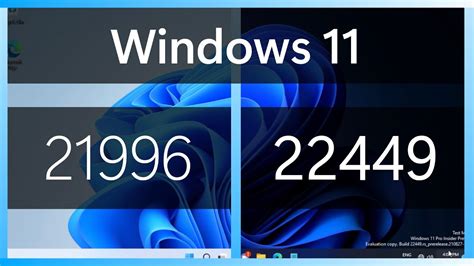 Windows 11 Builds 21996 Vs 22449 Youtube