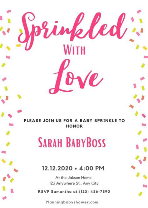 How To Throw A Baby Sprinkle Shower Free Printable Included Planning
