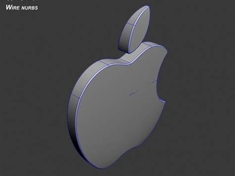 Apple Logo 3d Model Max Obj Fbx 3dm Ige Igs Iges
