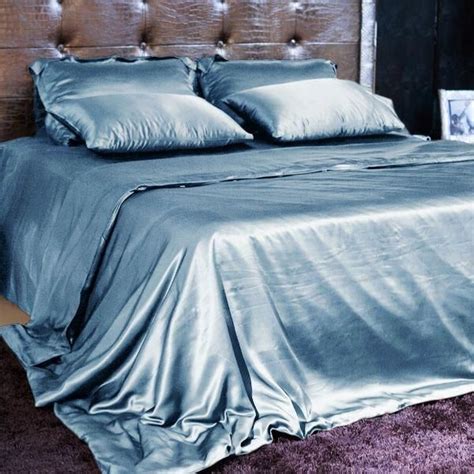 19 momme, 22 momme and 25 momme, twin, full, queen. 100% Pure Mulberry Dark Blue silk bedding set, Duvet Cover ...