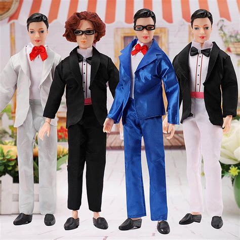4 Sets Assorted Man Handsome Doll Suit Dress Clothes Outfits Costumes