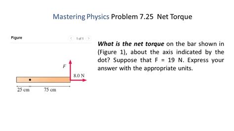 Mastering Physics Net Torque Problem 7 25 Youtube
