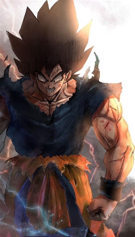 Stunning Goku Art Work By Greyfuku From Twitter Dbz