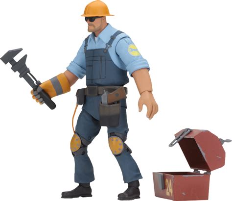 Download Team Fortress Tf2 Blu Engineer Action Figure Hd Png
