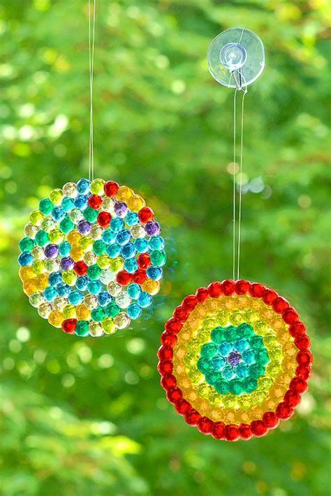 Melted Bead Suncatchers Easy Diy Suncatchers With Plastic Beads