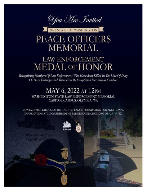 Washington State Peace Officers Memorial Medal Of Honor Ceremony
