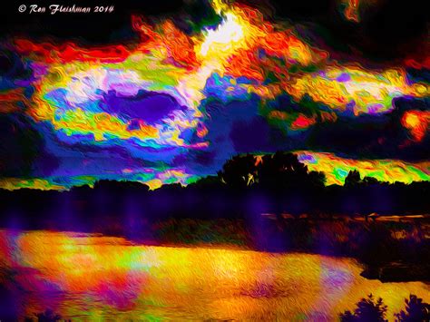 Alien Psychedelic Sunset Photograph By Ron Fleishman