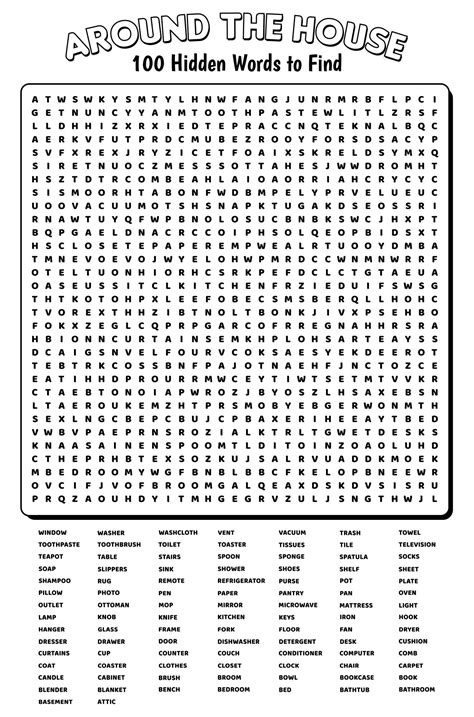 1000 Word Search Printable