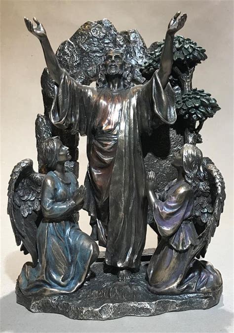 12 Resurrection Statue In Bronzed Veronese Resin 93569