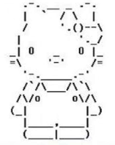 Hello Kitty Ascii Art Small Vanladderracksamazon