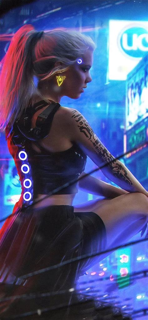 Cyberpunk Neon Girl 4k Cyberpunk Charakter Cyberpunk Mädchen