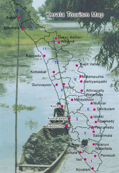 Explore the detailed map of kerala with all districts, cities and places. kerala-tourism-map.jpg (480×696) | Kerala travel, Travel and tourism, India travel places