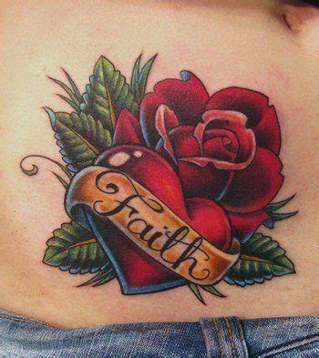 Does this person love roses? This classic tattoo style rose and heart tattoo sports the ...