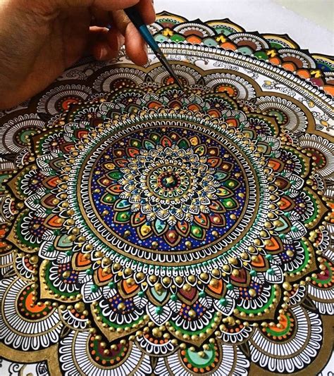 Artist Creates Intricate Mandala Designs Gilded With Gold