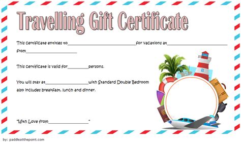 Gift certificate in word format. Certificate for Travel Agent FREE 1; travel agency gift certificate templ… | Free printable gift ...