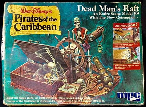 Vintage Box Art For Walt Disneys Pirates Of The Caribbean Model Kits