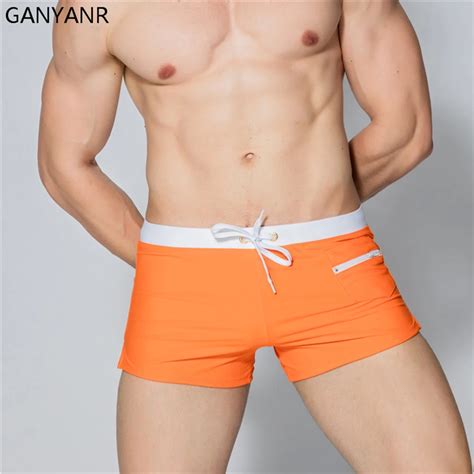 3pcs Lot Ganyanr Brand Swimming Trunks Men Swim Boxer Shorts Gay Swimwear Sexy Swimsuit Beach