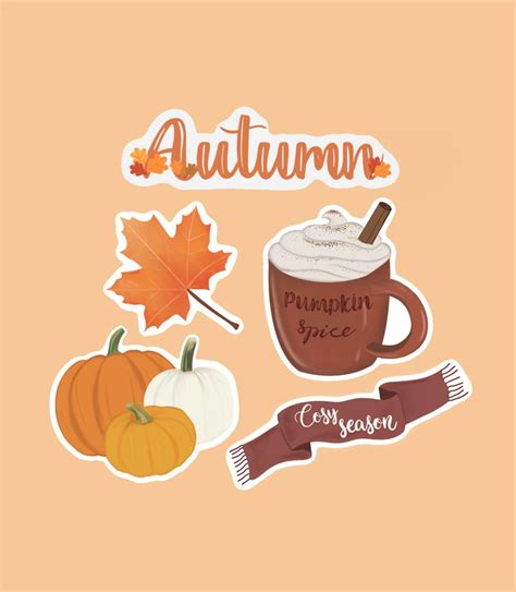 Autumn Aesthetic Stickers Autumn Sticker By Ohlapislazuli Redbubble