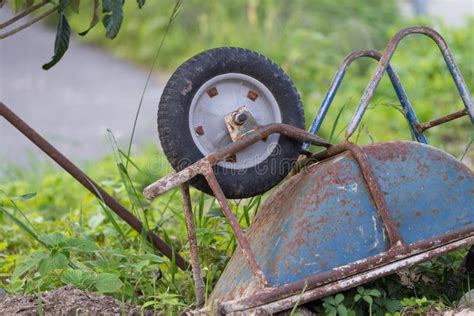 Rusty Old Wheelbarrow Stock Image Image Of Gardening 54210519